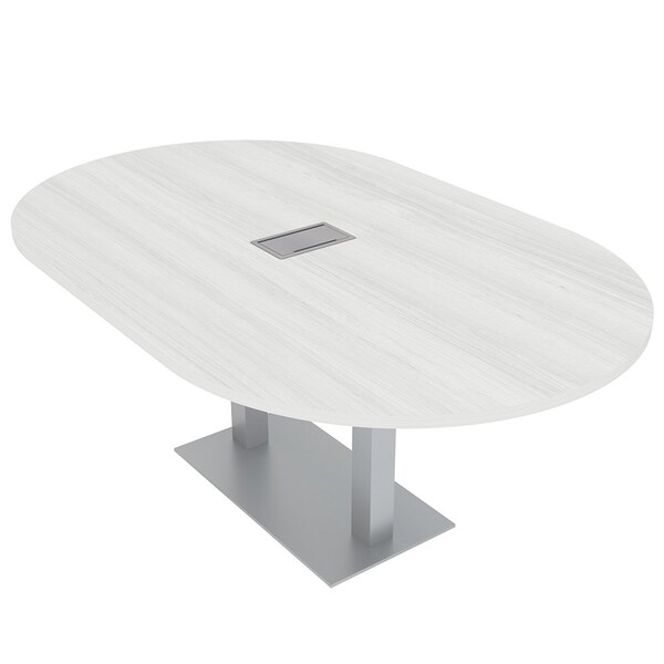 45.25 in W, 84 in L, 29 in H, Engineered Wood Top, White
